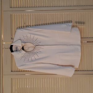 Cream color two peice suite. Brand New. By SHEZELLE, INC. New York. Size 12.